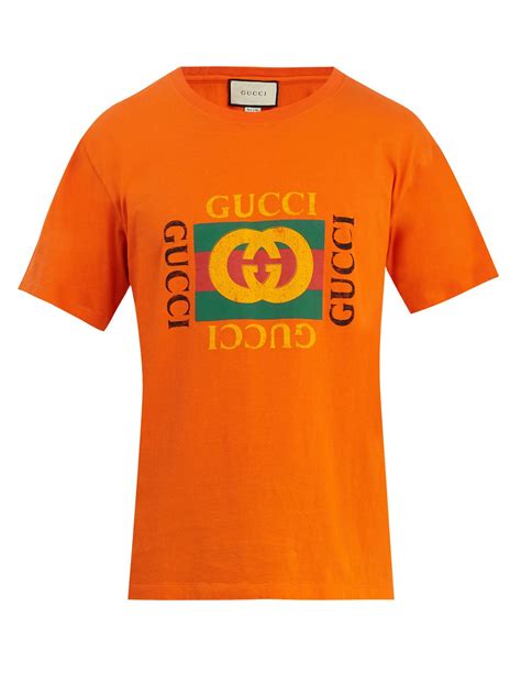 orange red gucci t shirt|Gucci symbol t shirt.